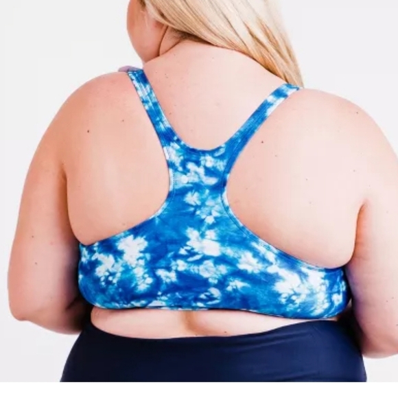 Calypsa - Women's Tie Dye Plus Size Racerback Swim Bra Sz. 1X NWT - Picture 2 of 10
